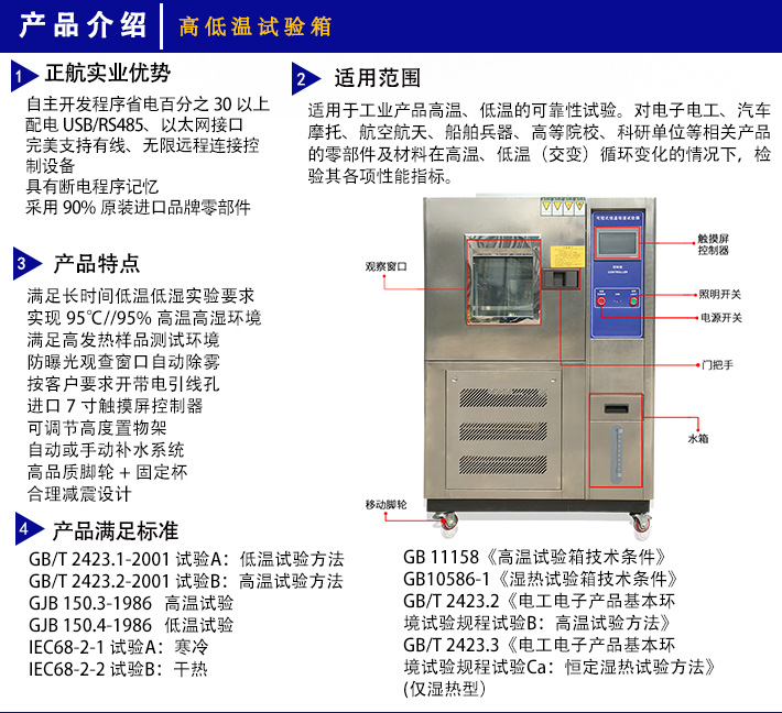 先來了解正航實業高低溫交變實驗箱產品優勢